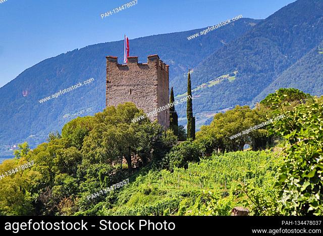 South Tyrol, Italy July 2020: Impressions of South Tyrol July 2020 Merano, Powder Tower, Ortenstein, Tappeinerweg, Meraner Land, South Tyrol | usage worldwide