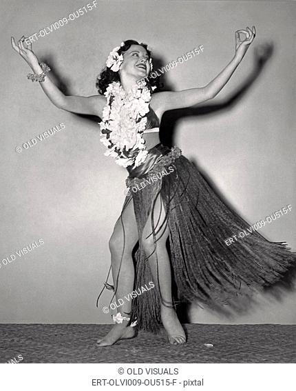 Portrait of a hula dancer