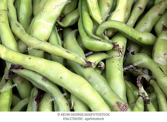 Green Beans on Market Stall; France