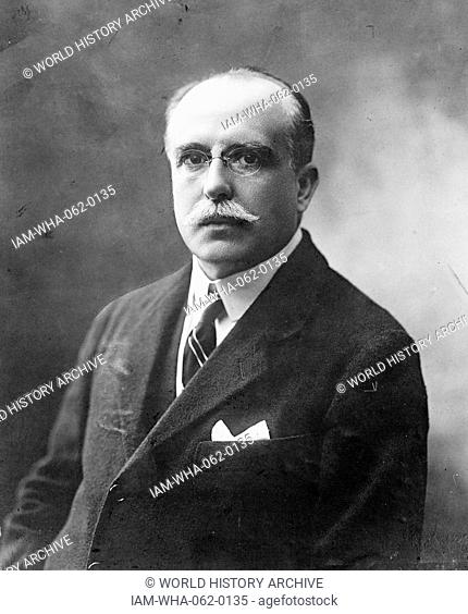 Portrait of the President of Peru, José Pardo y Barreda (1864-1947) Peruvian politician. Dated 1919