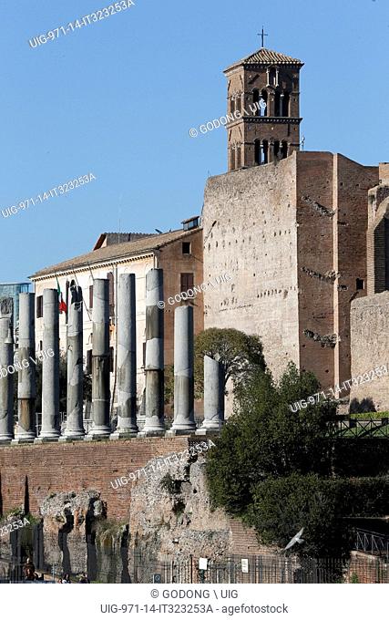 Columns at Via Sacra, Roman Forum