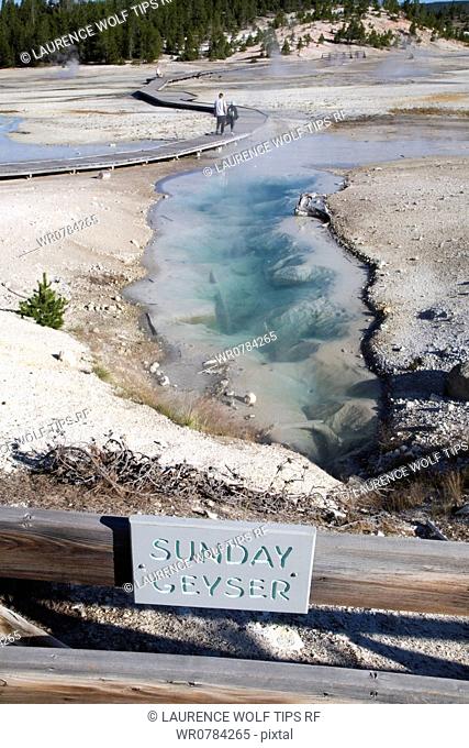 USA, Wyoming, Yellowstone National Park, Norris Geyser Basin, Sunday Geyser