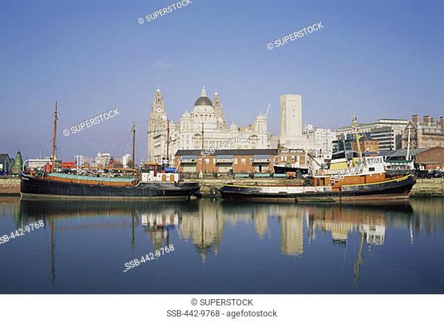 Albert Dock and Pierhead Buildings Liverpool England