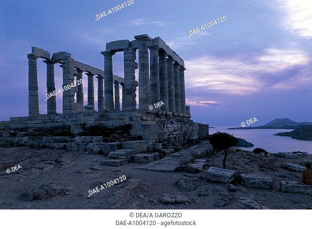 Greece - Attica - Cape Sounion. Temple of Poseidon. Sunset