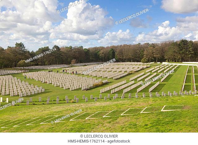 France, Pas de Calais, Etaples, british military cemetery from World War I