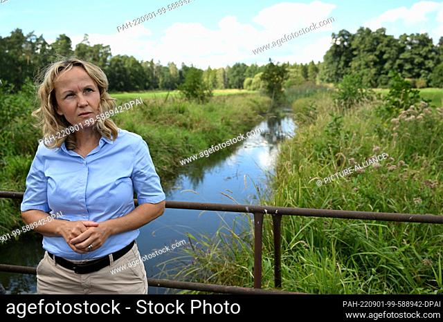 31 August 2022, Brandenburg, Oranienburg: Steffi Lemke (Bündnis 90/Die Grünen), Federal Minister for the Environment, Nature Conservation