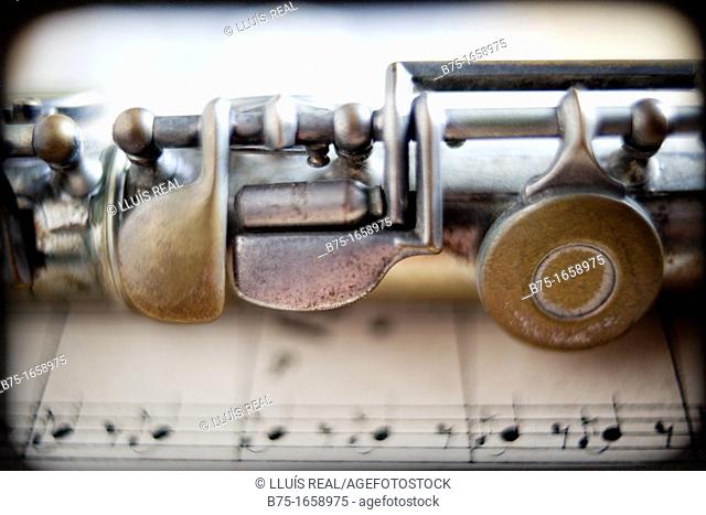 Music, musical instrument, flute, score music