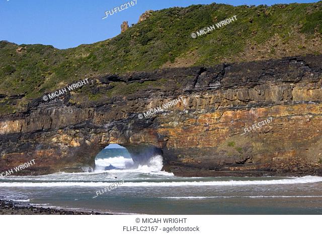 Hole in the Rock is a spectacular natural formation outside of Coffee Bay, Transkei, South Africa