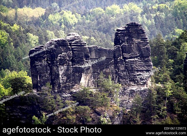Felsen an der Bastei (Sachsen)