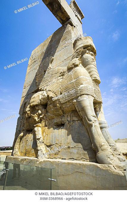 The Gate of All Nations or Gate of Xerxes. Persepolis ancient city ruins. Iran, Asia