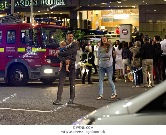 The Fire Brigade were call to the Royal Garden Hotel in Kensington High Street the hotel guests were evacuated and left outside whilst the fire brigade surveyed...