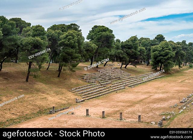 Ruins of stadium and buildings at the Sanctuary of Asklepios at Epidaurus