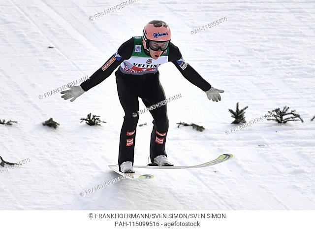 Stefan KRAFT (AUT), landing, jump, action, single action, single image, cut out, full body shot, whole figure. Ski Jumping