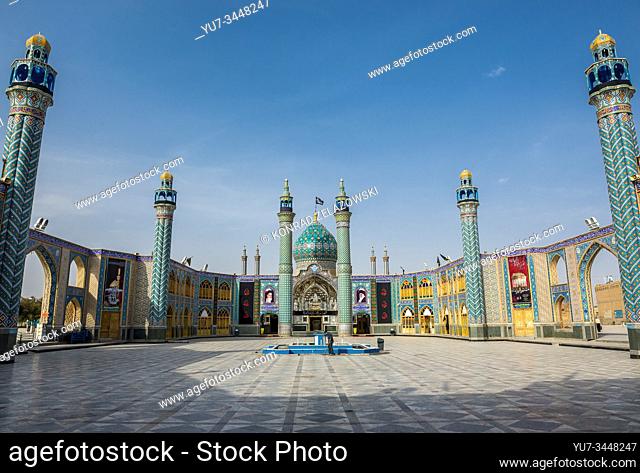 Courtyard of Holy shrine of Imamzadeh Helal Ali (Hilal ibn Ali) in Aran va Bidgol, Isfahan Province in Iran