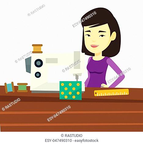 Textile industry cartoon Stock Photos and Images | agefotostock