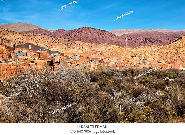 Berber village located deep in the High Atlas Mountains in Morocco, Africa. - MOROCCO, 04/01/2016