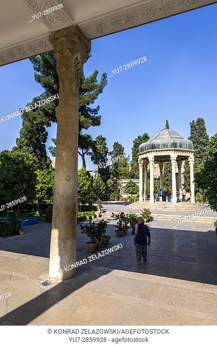 Pavilion over Tomb of Hafez memorial hall called Hafezieh in Shiraz city, capital of Fars Province in Iran