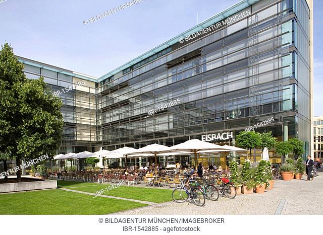 Bar and restaurant Eisbach on Marstallplatz, square, Altstadt-Lehel district, Munich, Bavaria, Germany, Europe