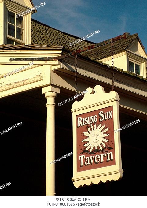 Fredericksburg, VA, Virginia, Historic Downtown, Caroline Street, Rising Sun Tavern