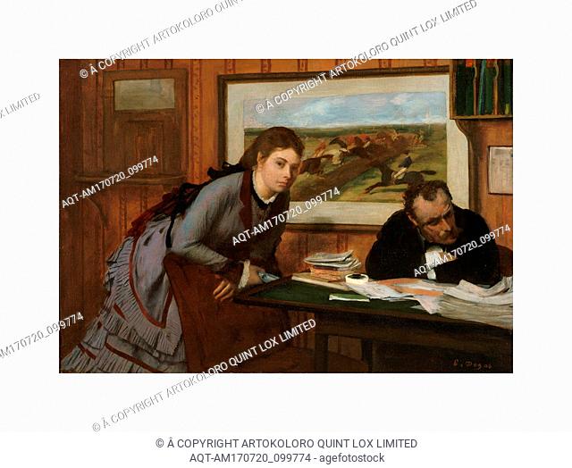 Sulking, ca. 1870, Oil on canvas, 12 3/4 x 18 1/4 in. (32.4 x 46.4 cm), Paintings, Edgar Degas (French, Paris 1834â€“1917 Paris)