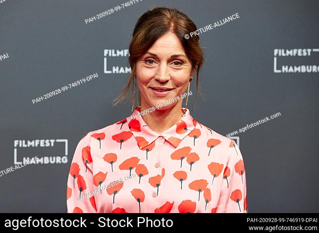 28 September 2020, Hamburg: Ulrike C. Tscharre, actress, comes to the premiere of the television film ""Wo ist die Liebe hin"" at the Filmfest Hamburg Photo:...