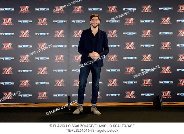 The singer Alvaro Soler member of jury of X Factor Italy 2016, Milan, ITALY-26-10-2016