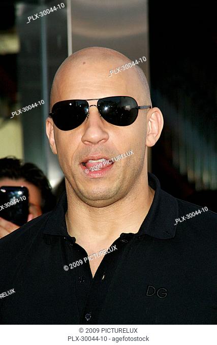Vin Diesel at the Revs Up Home Entertainment Release Premiere of Los Bandoleros- Arrivals held at the AMC Cinemas, Universal City Walk in Universal City