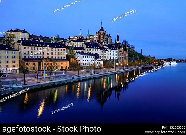 Stockholm, Sweden Mariaberget at dawn on the island of Sodermalm | usage worldwide. - STOCKHOLM/Sweden
