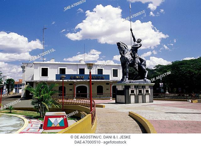 Monument to Pedro Camejo, better known as Negro Primero (1790-1821), Venezuelan soldier in the army of Simon Bolivar, San Fernando de Apure, Venezuela