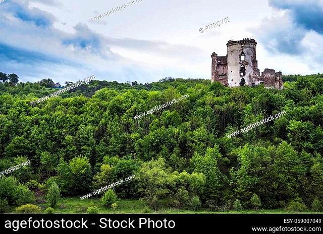 ruins of Chervonohorod Castle, Ternopil region of western Ukraine