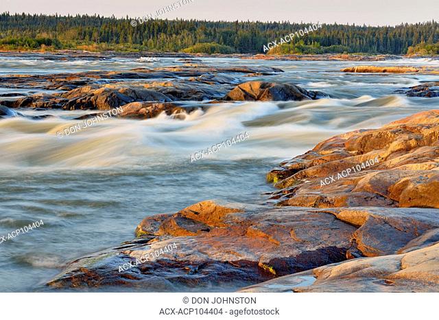 Slave River shoreline near the Rapids of the Drowned, Fort Smith, Northwest Territories, Canada