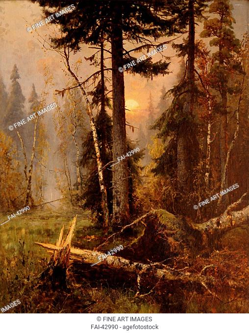 Forest Thicket by Klever, Juli Julievich (Julius) von, the Elder (1850-1924)/Oil on canvas/Academic art/1895/Russia/State Museum of Architecture