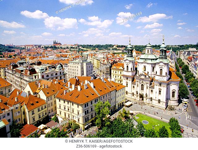 Church of St Nicholas by Old Town Square in Prague, Czech Republic