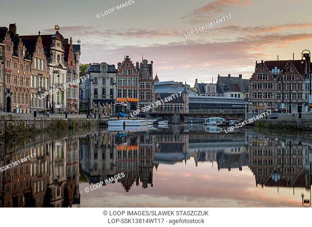 Dawn in Ghent old town