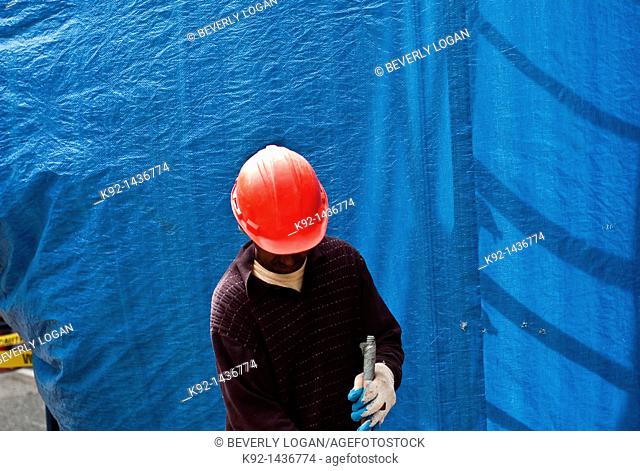 Man working at a construction site