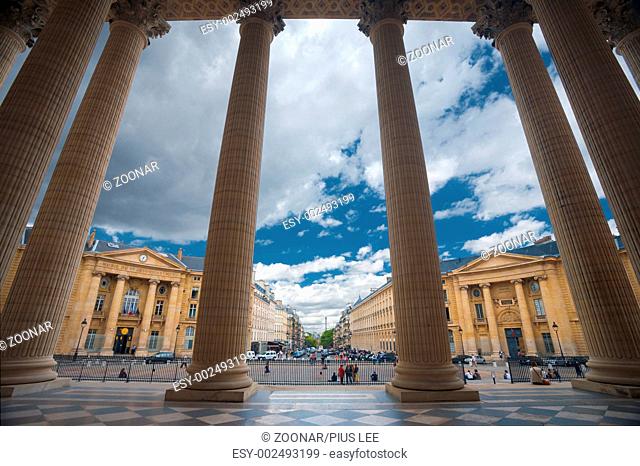 Paris Pantheon Columns Looking Out