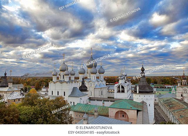 Kremlin of ancient town of Rostov Veliky. Russia. Golden Ring