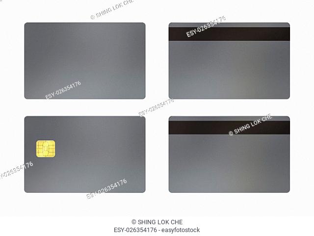 Credit or debit card template with white background, To apply any concept for business transaction , gift card, vip and discount card illustration