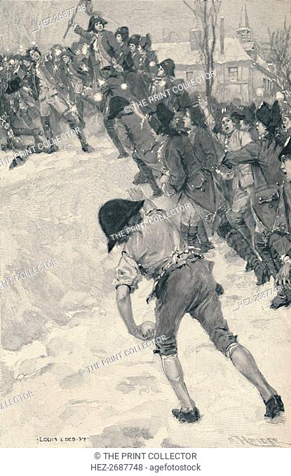 'Bonaparte Attacking Snow Forts at the School of Brienne', 1896. Artist: M Haider