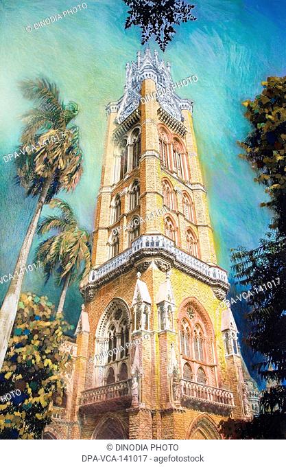Rajabhai clock tower painting by Safdar & Pradeep