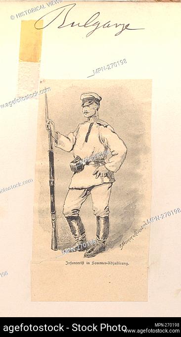 Bulgarije. Infanterist in Sommer Adjustirung. (1885) [Infantryman in summer uniform, 1885]. Vinkhuijzen, Hendrik Jacobus (Collector)