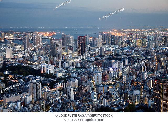 Japan-Tokyo City-Skyline of Shinagawa Area-Tokyo Bay