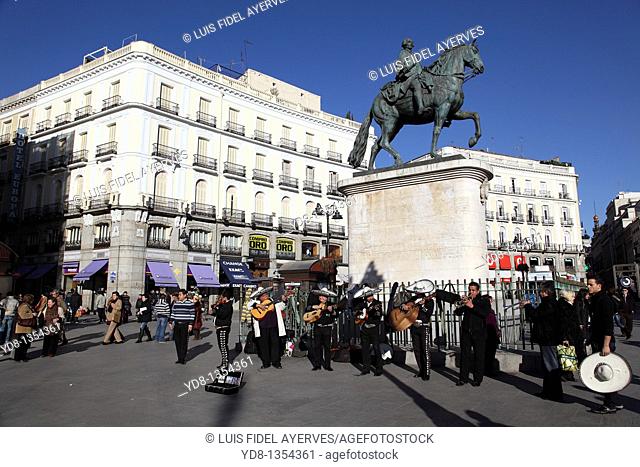Monument to Carlos III, Puerta del Sol Madrid, Spain
