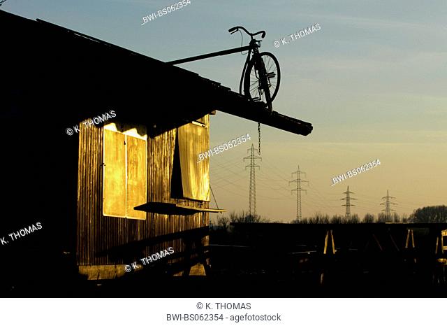 break station for cyclists, Austria, Vienna, Danube Island