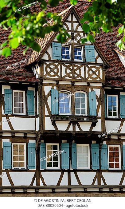 Facade of a half-timbered building, Maulbronn Monastery Complex (Unesco World Heritage List, 1993), Baden-Wurttemberg, Germany
