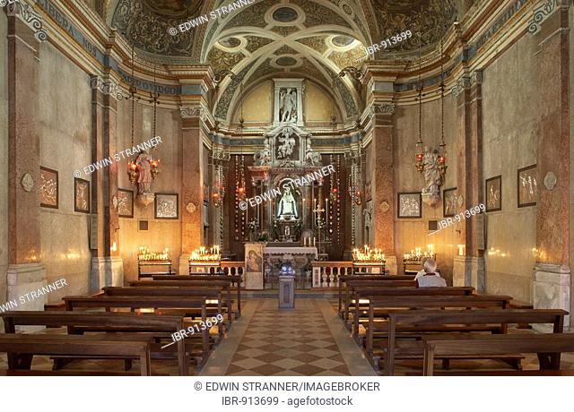 Madonna dell Angelo Church, interior shot, Caoerle, Adria, Italy, Europe