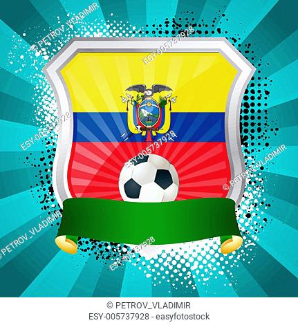 Shield with flag of Ecuador