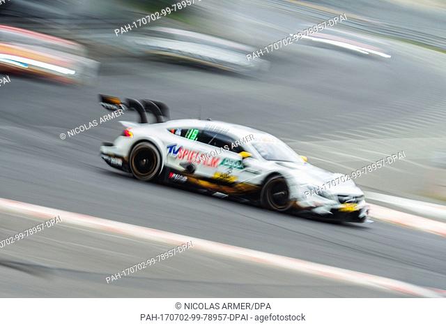 British GTMÂ race driver Paul Di Resta (HWA/Affalterbach) in the Mercedes-AMG C 63 DTM in action during the free training before the 2nd race of the German...