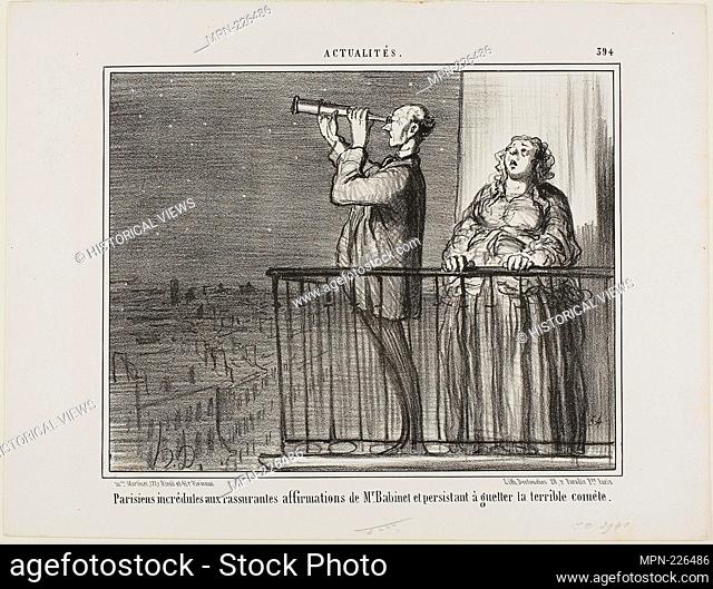 The Parisians don't quite trust the assurances of Monsieur Babinet and insist on lying in wait for the comet, plate 394 from Actualités - May 1