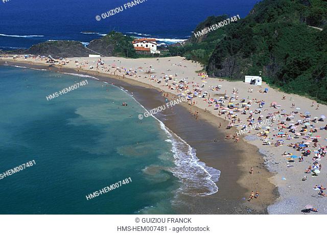 Spain, the Basque Country, Guipuzcoa Province, Saturraran beach